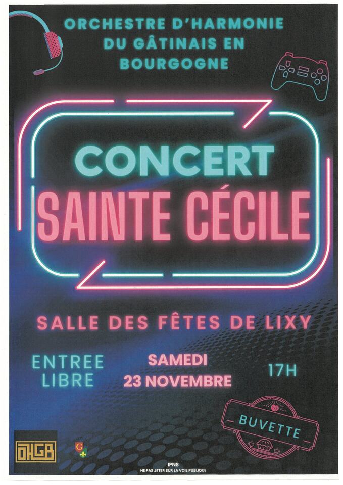 Concert Sainte Cécile Lixy 23/11/2024